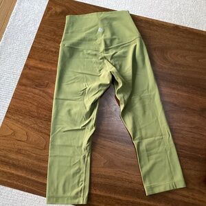Lululemon Align High-Rise Crop 17" Bronze Green